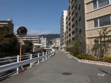 敷地西側の前面道路