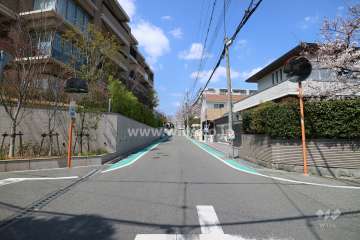 敷地東側の前面道路