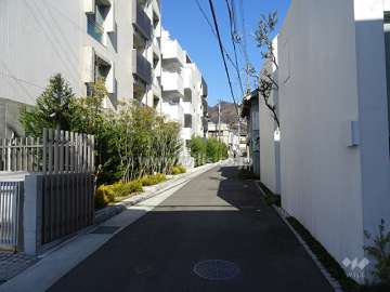 敷地東側の前面道路