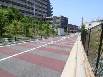 物件の北側前面道路(東側から)