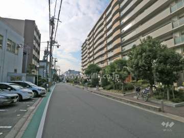 敷地南東側の前面道路