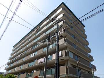 エンゼルクレッセ上新庄の外観（南東側から）