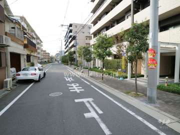 敷地南側の前面道路。