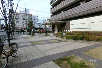 敷地南側は広場になっています。