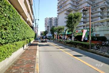 南東側前面道路（南西側から）