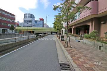 敷地南側の前面道路（東側から）