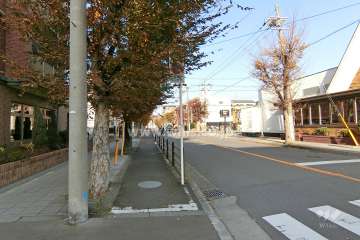 敷地東側の前面道路