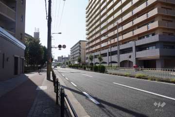 敷地南側の前面道路(東側から)