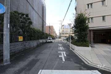 敷地南側の前面道路（東側から）