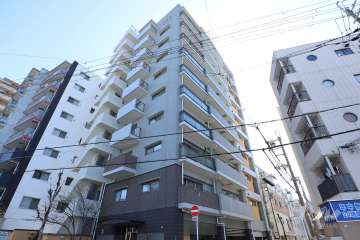 プレステージ北大阪ブライトスクエアの外観（北西側から）