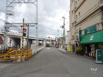 敷地東側の前面道路(北側から)