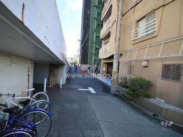 敷地北側の前面道路（西側から）