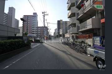 敷地南東側の前面道路