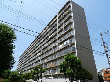 新北野コーポＡ棟の外観（南東側から）