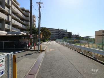 西側前面道路(北側から)