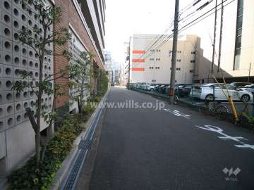 敷地西側の前面道路(北側から）