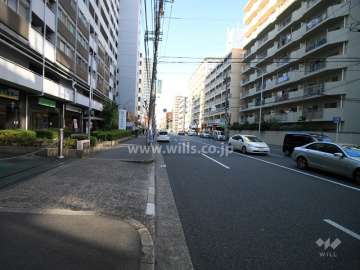 敷地北側の前面道路（東側から）