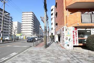 敷地の西側前面道路（南側から）