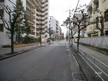 敷地北側の前面道路（東側から）