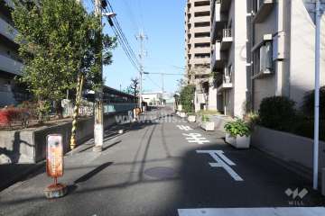 敷地の西側前面道路（南側から）