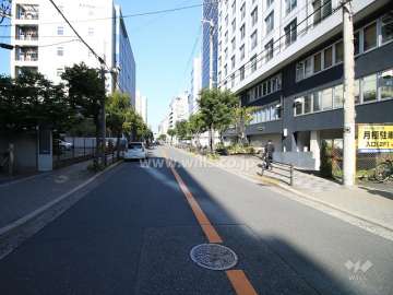 敷地南側の前面道路（東側から）