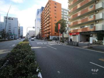 敷地北側の前面道路（西側から）