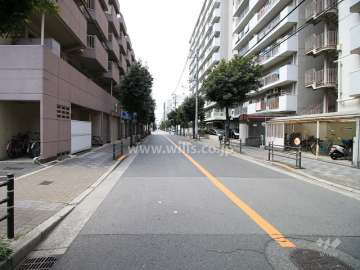 敷地北側の前面道路（東側から）
