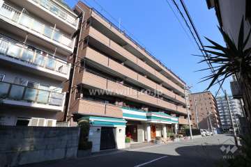 ライオンズマンション三国本町の外観(南西側から)