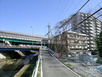 すぐ西側には千里川流れています。