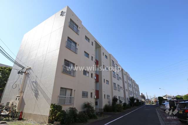 三日月住宅2号棟の外観（北東側から）