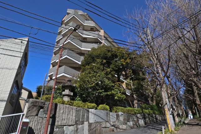 グローリオ麻布霞町の外観(南東側から)