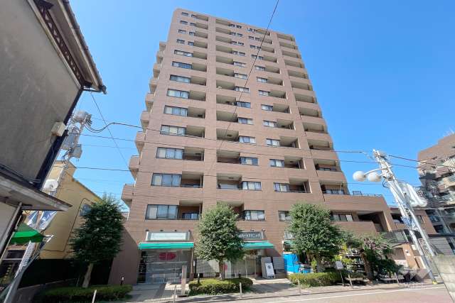 コスモ白金シティフォルムの外観（南東側から）