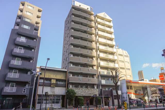 メインステージ麻布十番の外観（南西側から）