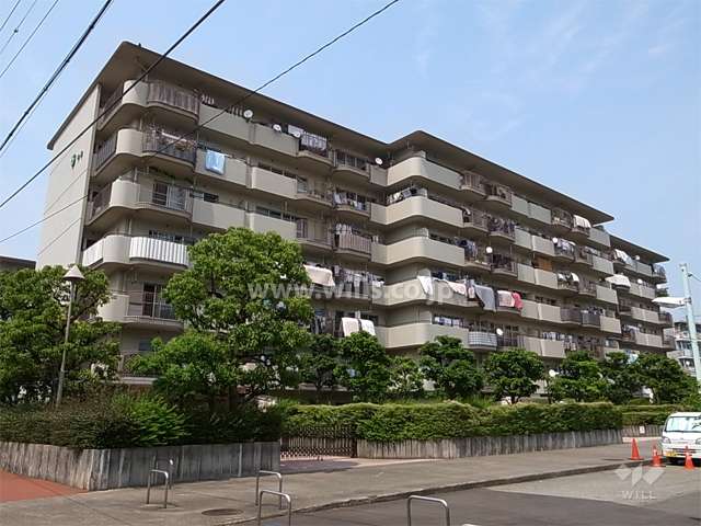 立花グリーンハイツ6号棟の外観（南西側から）