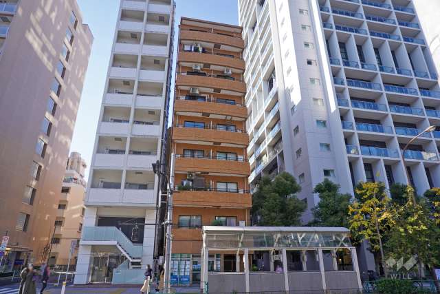 ライオンズマンション麻布十番コートの外観（東側から）