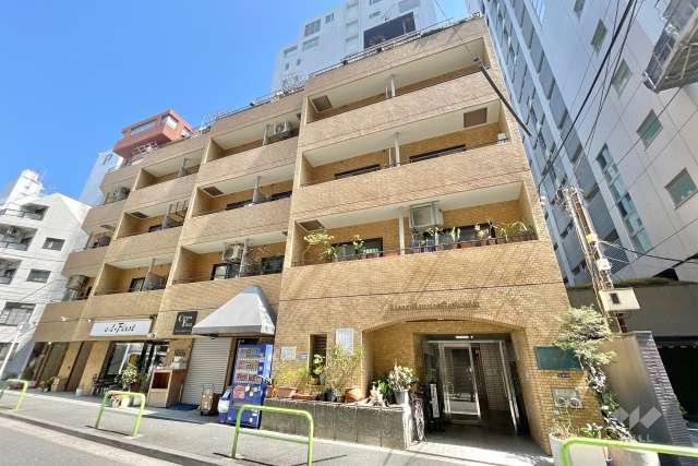 ライオンズマンション麻布コートの外観（南西側から）