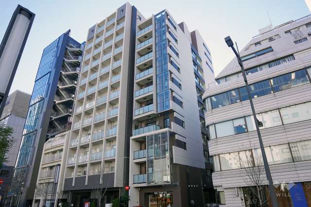 リビオレゾン新虎通りの外観（北西側から）