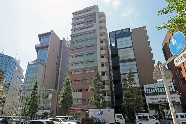 クオリアワイズ恵比寿の外観（北側から）