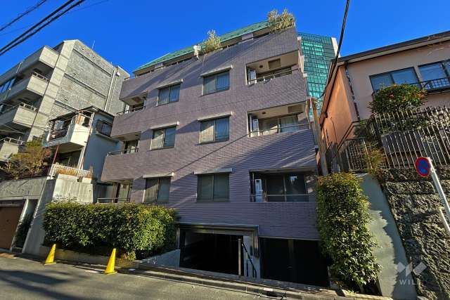 ビット渋谷常盤松の外観　前面道路（南東側から）