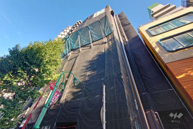 ライオンズマンション笹塚の外観8北西側から）※2023年9月現在、大規模修繕工事中