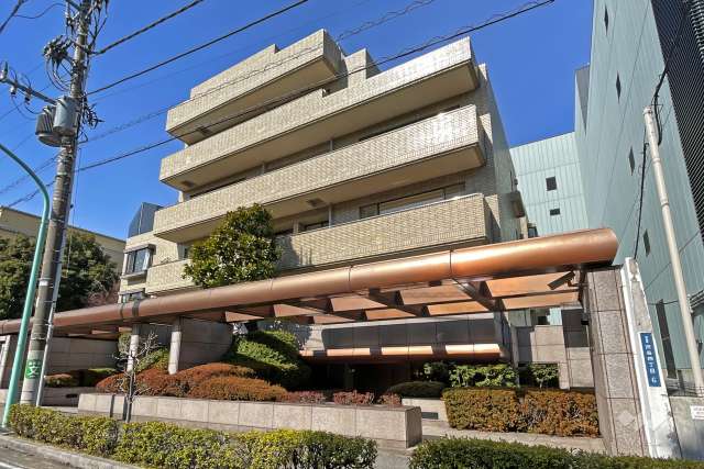 常磐松パークマンションの外観（南東側から）