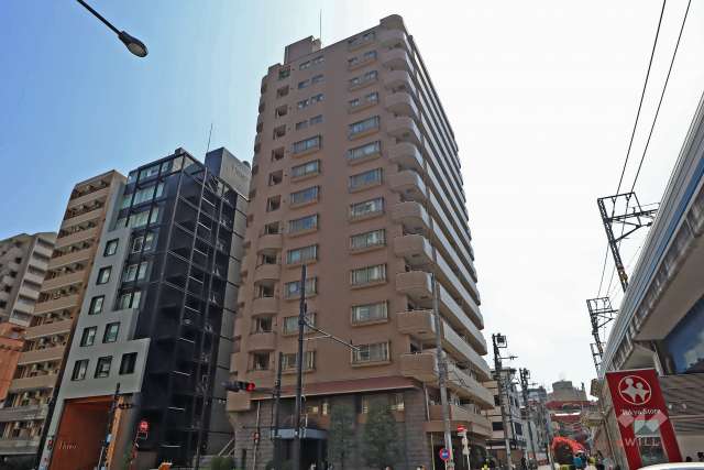 東急ドエル・アルス目黒不動前の外観（北西側から）