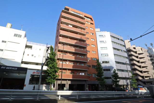 ライオンズマンション花壇代官山の外観（北西側から）