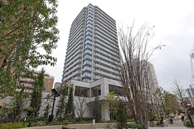 ザ・パークハウス三田ガーデンの外観（タワー棟/南西側から）