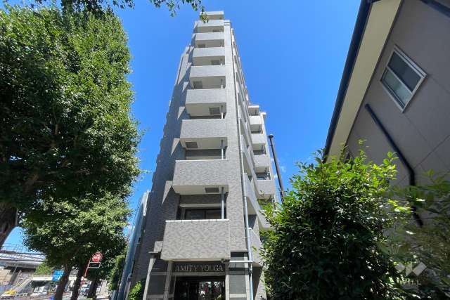 アミティ用賀の外観（西側から）