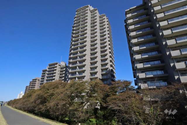 パークハウス多摩川南参番館の外観（南西側から）