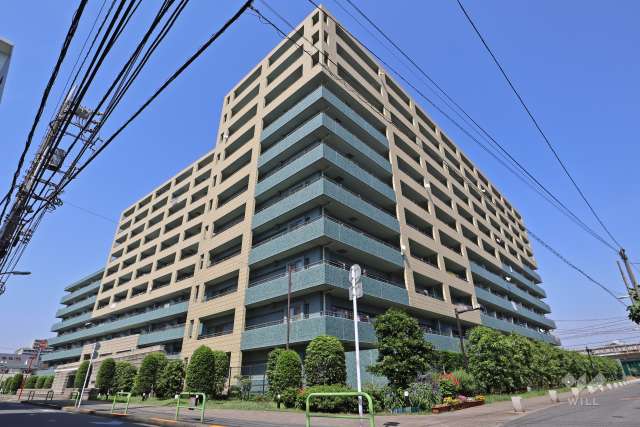 クレストフォルム東京リバーコーストの外観（南西側から）