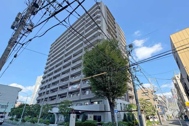 オーベル月島リバージュグランの外観（南側から）