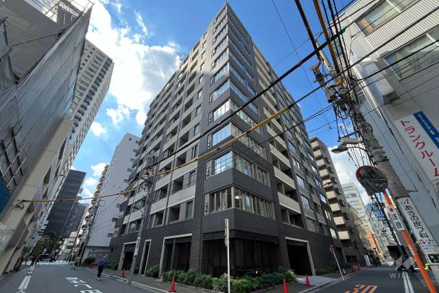 クレヴィア東京八丁堀新川ザレジデンスの外観（東側から）