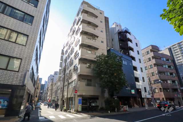 トーア新富マンションの外観(北東側から)